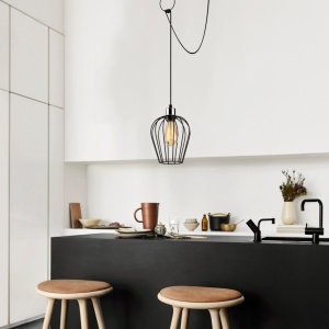 Lustra Tel Negru 80x20x130 cm - Img 1