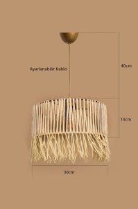 Lustra YL554 Natural 30x13x53 cm - Img 2