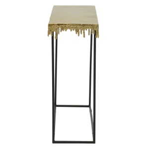 Masă consolă Bulco, negru/auriu, 80.5x28x72 cm - Img 4