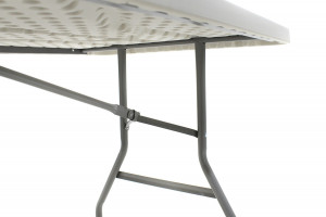 Masa de camping pliabila profesionala Aprilia - singura bucata gri deschis 183x76x74cm - Img 7