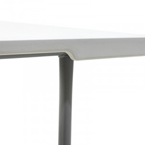 Masa de camping pliabila profesionala Rodeo cadru metalic alba 240x76x74cm - Img 7