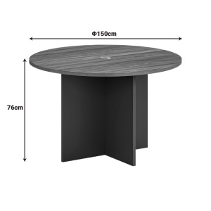 Masă de conferință Oscar, antracit, 150x150x76 cm - Img 2