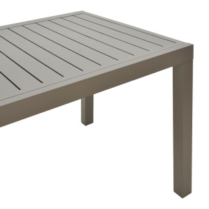 Masă de exterior din aluminiu Model Lafla, Champagne, 160-240x100x75 cm - Img 6