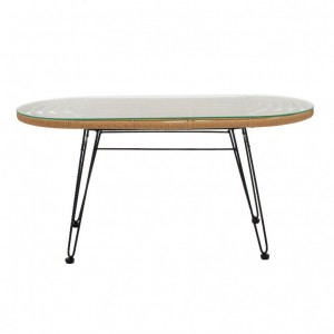 Masa de Gradina Naoki Negru - Natural 100x45x46 cm - Img 2