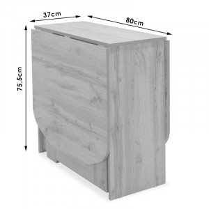 Masa Extensibila Model Aniya, 37-160x80x76.5 cm, Stejar sonoma - Img 8