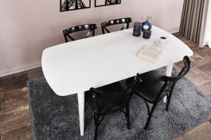 Masa Extensibila Model Berkley, 130-160x80x75 cm, Alb - Img 10