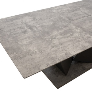 Masa Extensibila Model Gunnar, 160-200x90x75 cm, Gri Ciment/Negru - Img 9