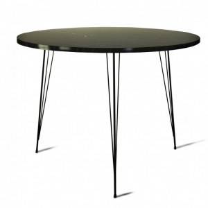 Masa Model Trinity, 90x90x75 cm, Negru/Alb - Img 5