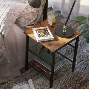 Masuta de Cafea Model Callum, 40x40x50 cm, Maro Rustic - Img 4