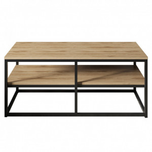 Masuta de Cafea Model Glover, 110.4x52x47 cm, Nuc/Negru - Img 4