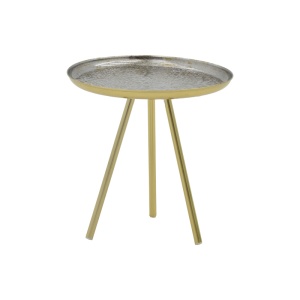 Masuta de Cafea Model Jacksie, Auriu/Gri, D41x43.5 cm