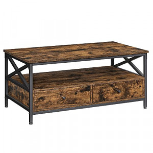 Masuta de Cafea Model Paisleigh, 100x55x45 cm, Negru - Img 2
