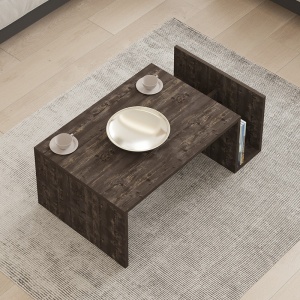 Masuta de Cafea Model Poko, Nuc inchis, 86.8x50x32.4 cm - Img 3