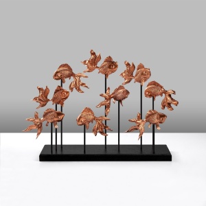 Obiect decorativ GOLDFISH Maro 42x28x10 cm - Img 4
