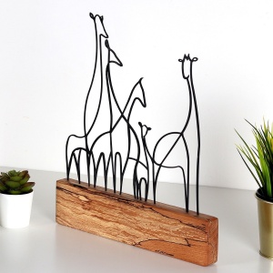 Obiect decorativ M Negru 30x35x3.5 cm - Img 2