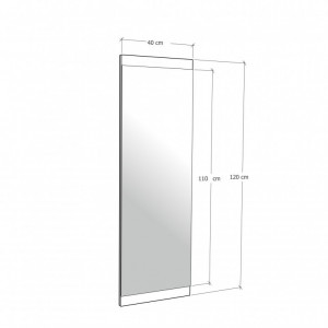 Oglinda BoyAynasıDekoratifBasicSiyah40x120 Negru - Img 7