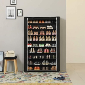 Pantofar, Songmics, Negru, 100x28x162 cm - Img 6