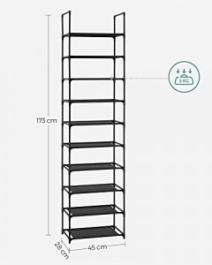 Pantofar, Songmics, Negru, 45x28x173 cm - Img 4