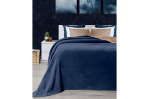 Patura pentru Pat 1 Persoana Model Twin Brown, Blue - Img 2
