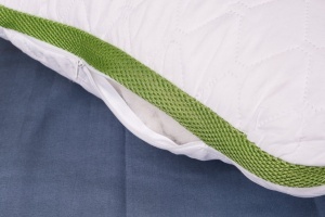 Pernă matlasată Air Soft cu ventilație Air Mesh și umplutură siliconizată, Alb, 50 × 70 cm - Img 3