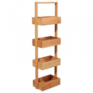 Raft din lemn de bambus Model Omari, Natural, 28x16x88 cm