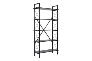 Raft pentru carti Model Elysian, Lemn negru/Negru - Img 5