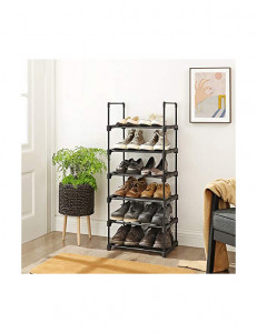 Raft pentru pantofi Model Leona, Negru, 45x30x106 cm - Img 3