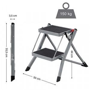 Scara, Songmics, Gri-Negru, 55x50x4.5 cm - Img 7