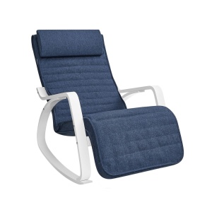 Scaun balansoar Songmics Albastru 121.5x67x84 cm - Img 2