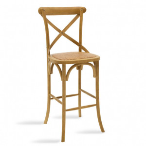 Scaun bar Model Reid, Natur, 45x52x116 cm - Img 1