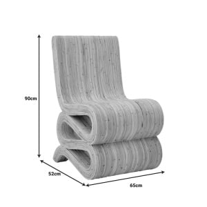 Scaun cu Brate Model Favorsy, Natur, 50x57x88 cm - Img 7