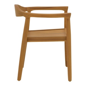 Scaun cu Brate Model Ganny, Natur, 59x56x71 cm - Img 3
