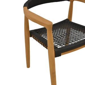 Scaun cu Brate Model Ganny, Negru, 59x56x71 cm - Img 7
