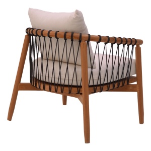 Scaun cu Brate Model Haibo, Natur, 80x76x72 cm - Img 2