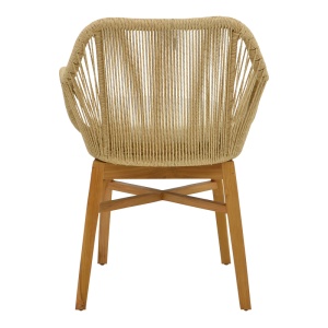 Scaun cu Brate Model Kalie, Natur/Bej, 60x61x80 cm - Img 5