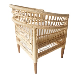 Scaun cu Brate Model Necorian, Natur, 80x70x87 cm - Img 2