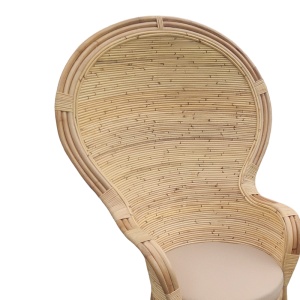 Scaun cu Brate Model Rea, Natur/Bej , 85x85x141 cm - Img 3