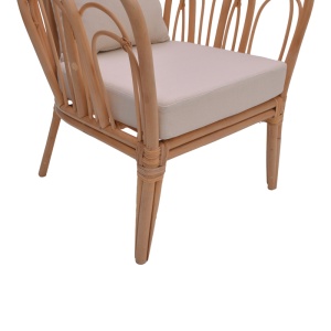 Scaun cu Brate Model Tania, Natur/Alb, 76x76x76 cm - Img 7