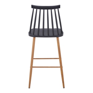 Scaun de bar Aurora I, negru/natural, 42x47x99 cm - Img 4