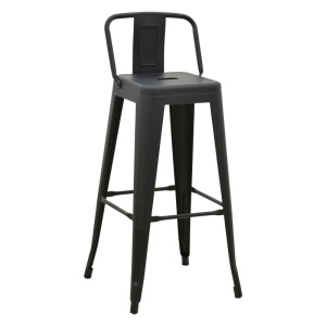 Scaun de bar de grădină Utopia Negru 42x42x97 cm - Img 1