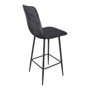 Scaun de bar Grato, negru/negru, 43.5x55x114 cm - Img 2