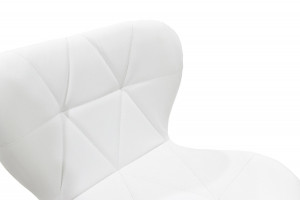 Scaun de bar, inaltime ajustabila, Model Coozy, Alb, 46x47x112 cm - Img 6