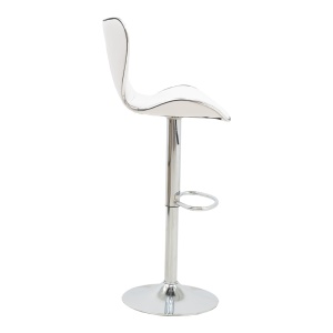 Scaun de bar Jorine, alb, 53x44x114 cm - Img 4