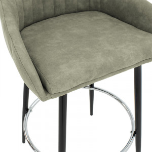 Scaun de bar Model Cody, Verde/Negru, 49x51x98 cm - Img 6