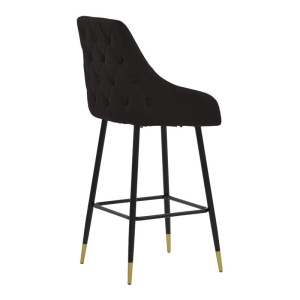 Scaun de bar Model Lithe, Auriu/Negru, 47x44x98 cm - Img 2