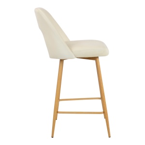 Scaun de bar Murde, bej/natural, 47x52x96 cm - Img 4