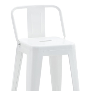 Scaun de Bar pentru Exterior Model Utopia, Alb, 42x42x86 cm - Img 2