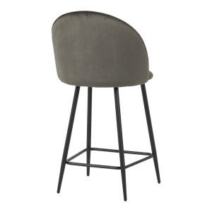 Scaun de bar Perch, negru/antracit, 50x43x99 cm - Img 2