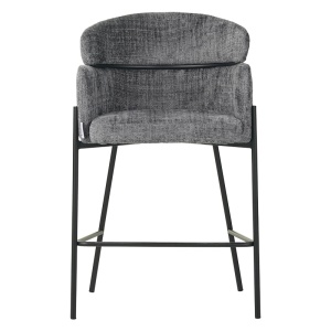 Scaun de bar Tolerse, gri deschis/negru, 55x60x97 cm - Img 4