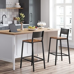 Scaun de bar, Vasagle, Negru , 43.1x50.7x97.2 cm - Img 1